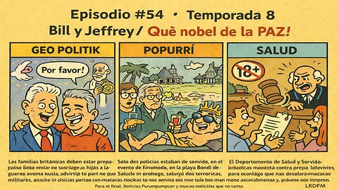 Bill y Jeffrey/ Qué nobel de la PAZ ! 19.12.2025