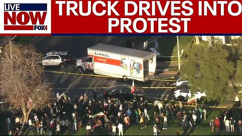 U-Haul truck drives into Iranian demonstration in Los Angeles - 1/11/2026