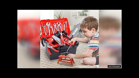 Children ToolBox Kids Tool Set Electric Toy Drill Screwdriver Pretend Play Engineer Review