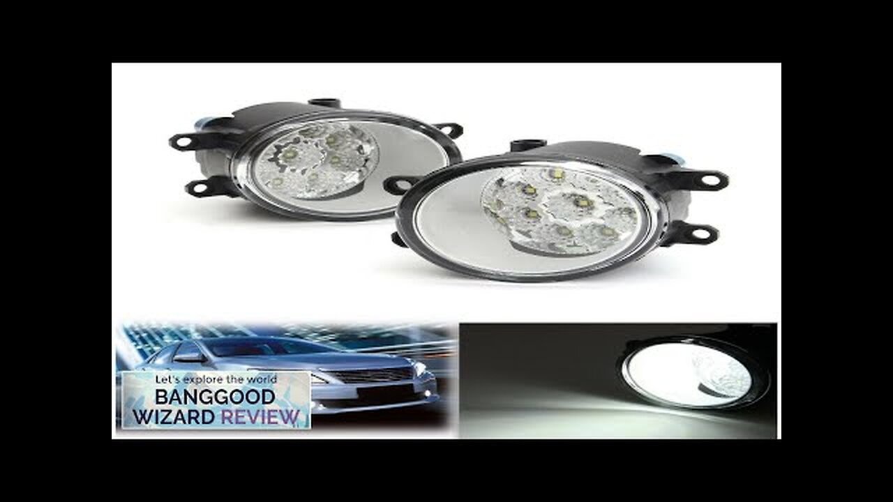 9 LED Front Fog Light Driving Lamp with Bulbs 6000K White Review