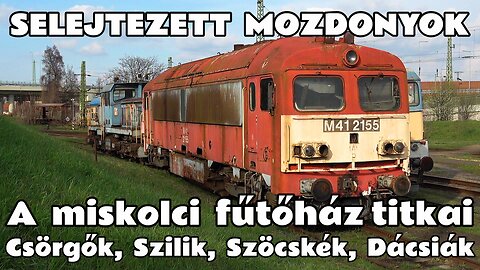 2025.03.26. Selejtezett és FKI mozdonyok a miskolci fűtőházban. Csörgők, Szöcskék, Szilik, Dácsiák.