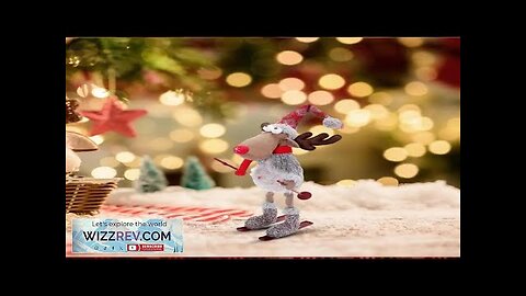 Snow Skis Decoration 2X Snowboard Decorations With Ski Poles Christmas Desktop Ornaments Review