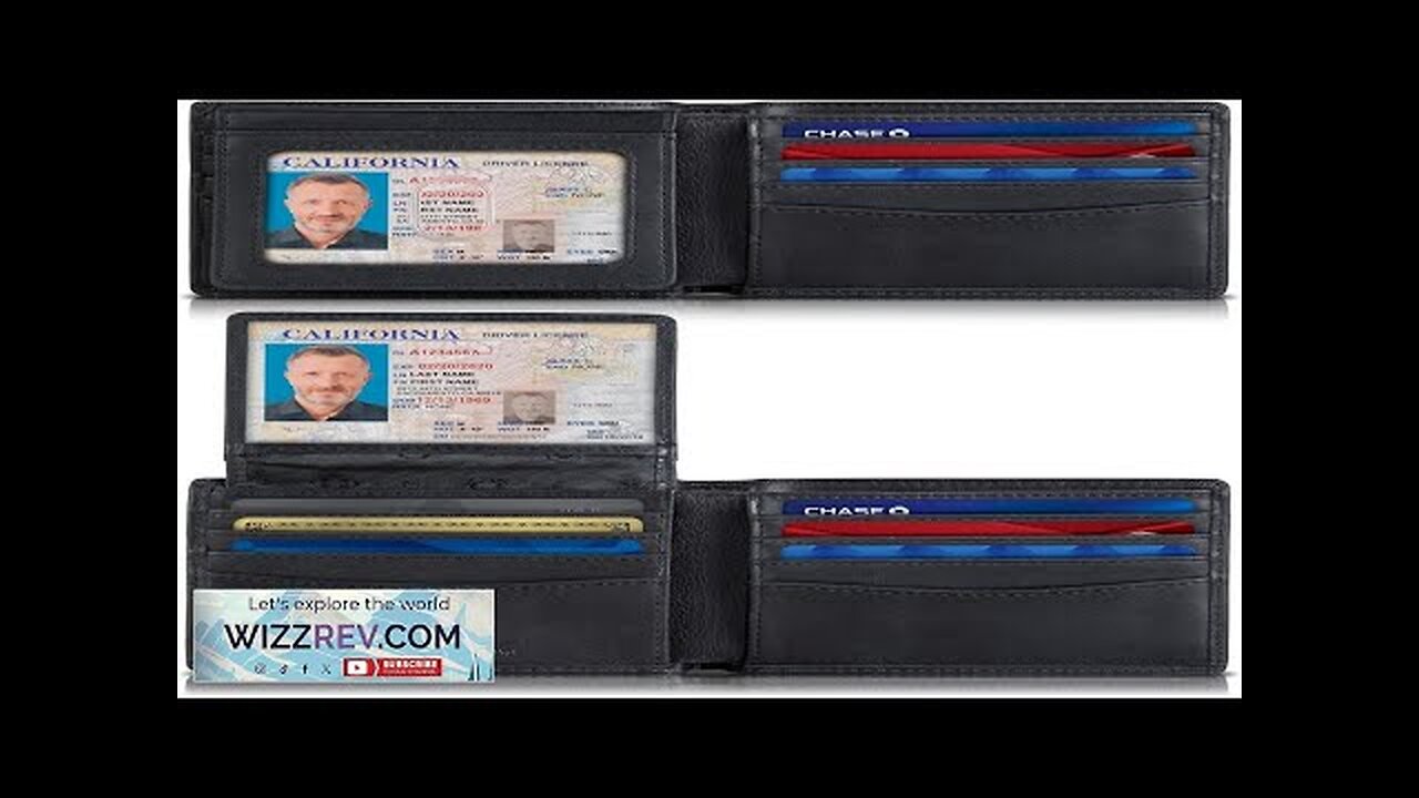 SERMAN BRANDS 2 ID Window Wallet for Men RFID Blocking Leather Bifold Review