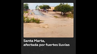 Fuertes lluvias provocan alertas en Santa Marta, Colombia