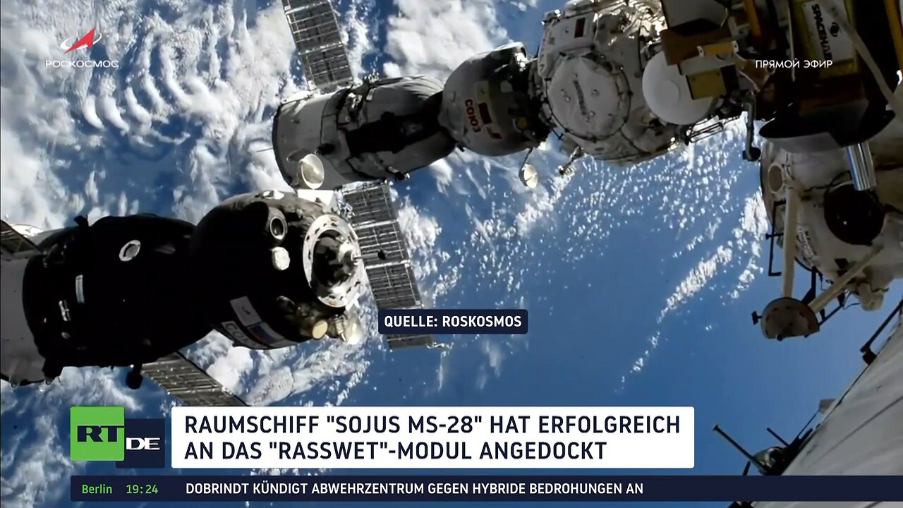 Sojus MS-28 mit russisch-amerikanischen Raumfahrern dockt erfolgreich an der ISS an