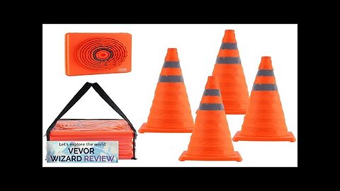 VEVOR Safety Cones 4 Pack 28 inch Collapsible Traffic Cones Construction Cones Review