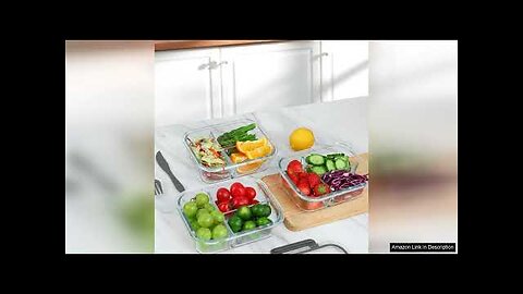 M MCIRCO [5-Pack, 36 oz] Glass Meal Prep Containers 3 Compartment Review