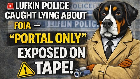 🚨🐶 Lufkin Police Department CAUGHT LYING About FOIA — “Portal Only” EXPOSED on Tape!