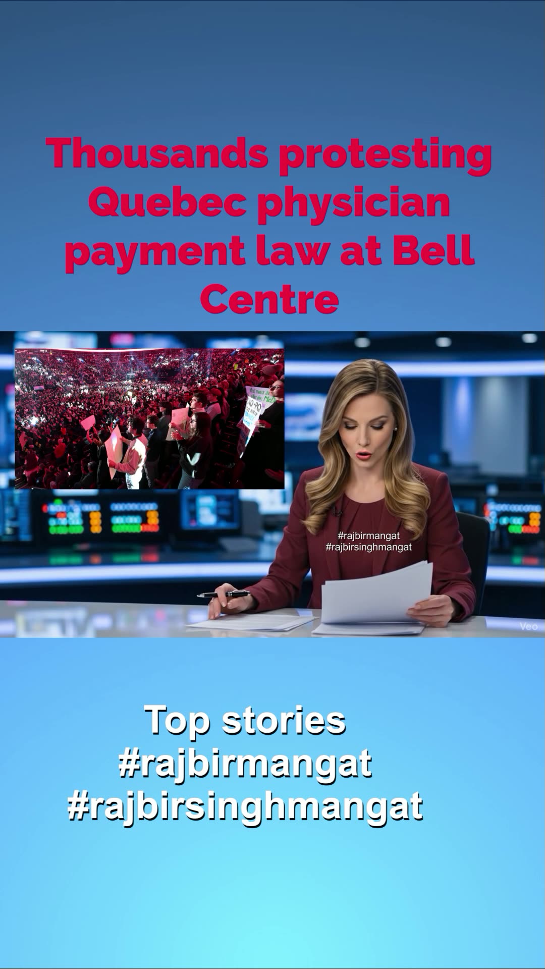 Thousands protesting Quebec physician payment law at Bell Centre