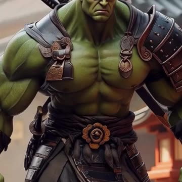 SAMURAI HULK SMASH AND SLASH - URBAN AI MARVEL FANTASY