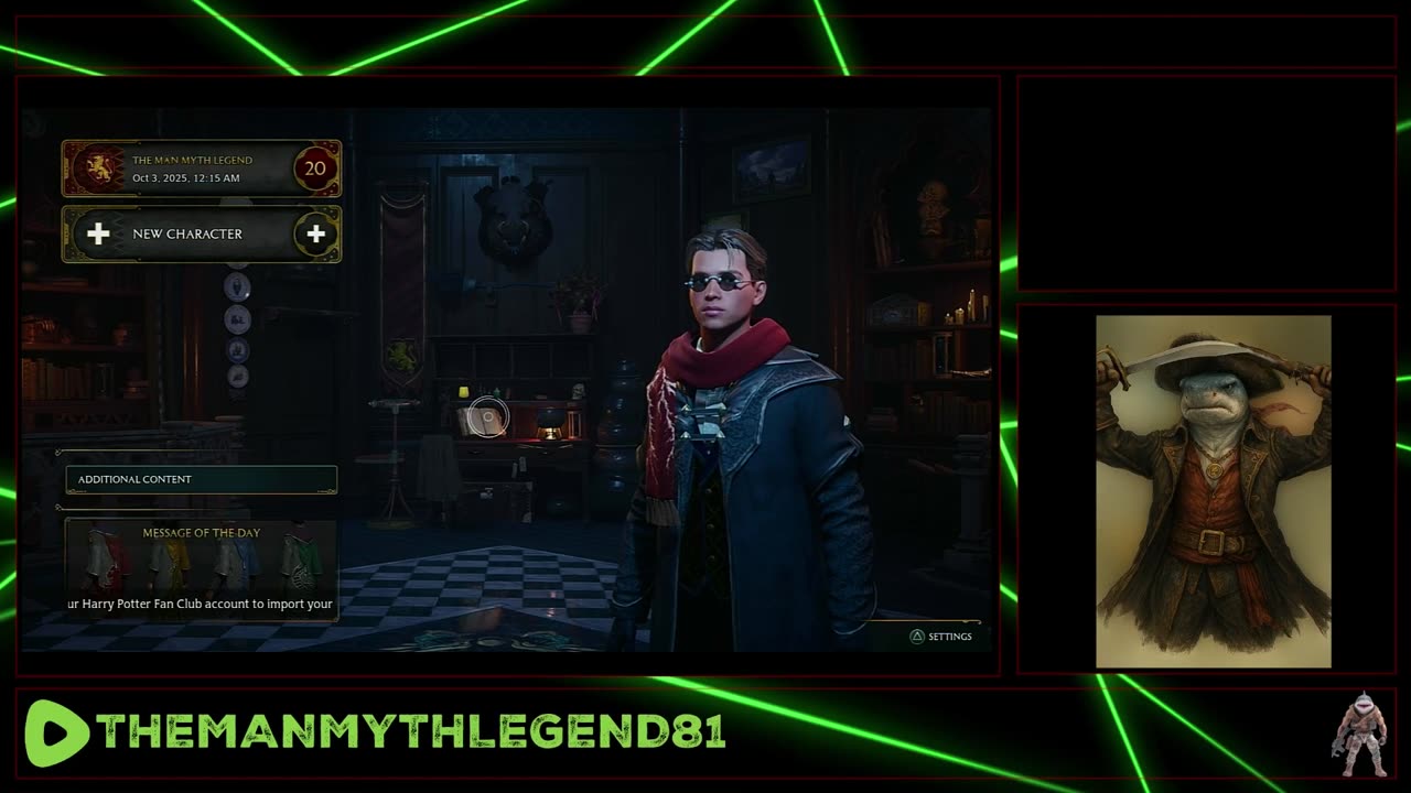 HOGWARTS LEGACY W TheManMythLegend sponsored by www.wickedteeskc.com