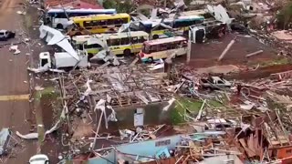 At least 6 dead, 750 injured after tornado destroyed 80% of Rio Bonito do Iguaçu, Brazil Friday;