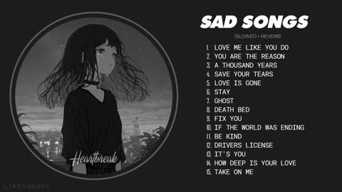 Best Slowed Songs Playlist - Slow Version of Popular Songs - Songs to Listen to When You're Sad