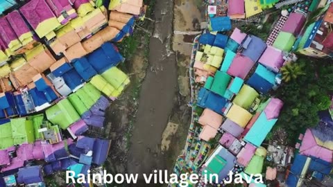 💋Rainbow village in Java, Indonesia with soothing music