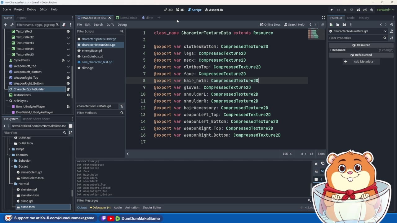Dev Stream: Starting a Character Customization Screen!