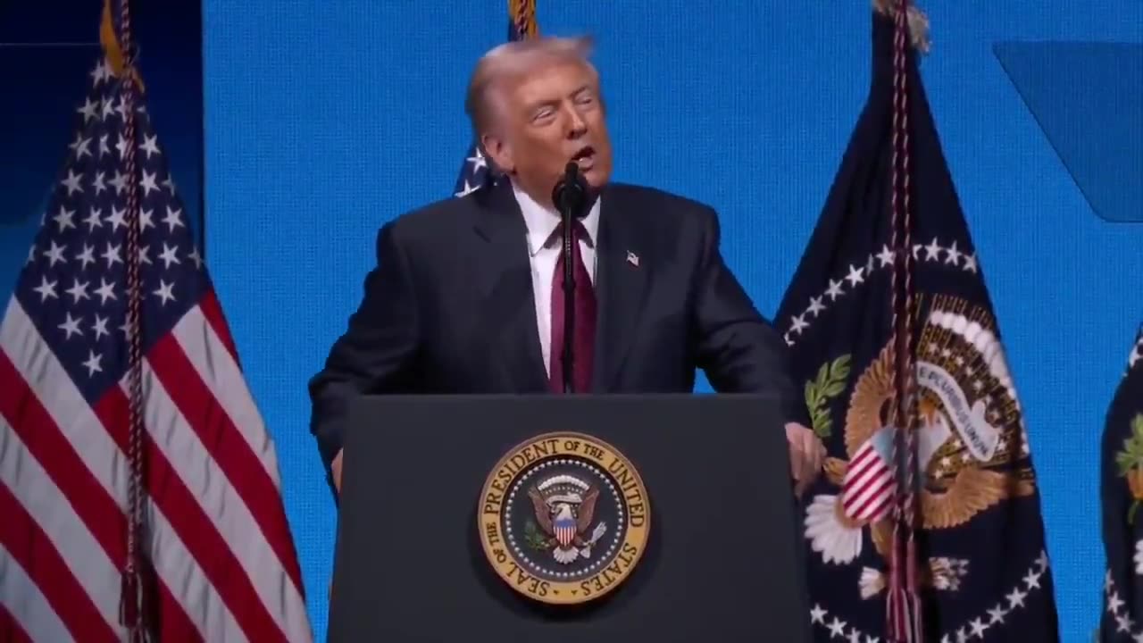 Trump takes the stage at the American Business Forum in Miami