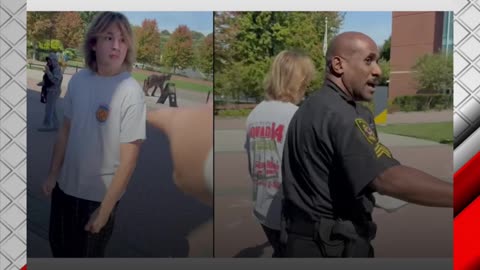 Tomato thrown at Charlie Kirk memorial, police officer swiftly intervenes