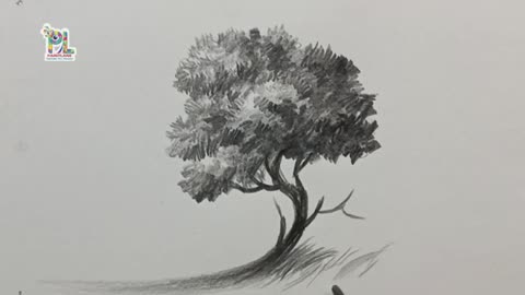 How to draw A Tree with pencil | Easy and Simple Pencil sketch and shading