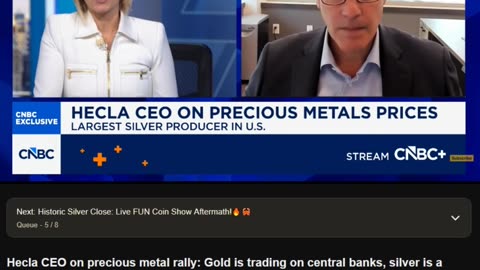 Hecla CEO on #PreciousMetals rally: #Gold is trading on central banks, #silver is a supply story!