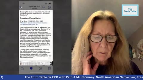 The Truth Table S2 EP11 with Patti A Mcintomney: N. American Native Law (Part 1)