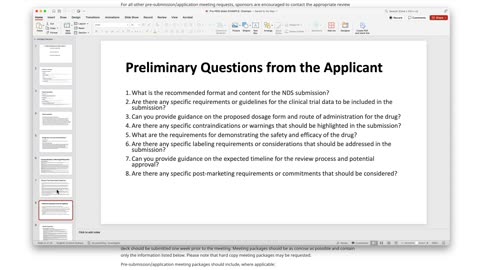 Regulatory Affairs - Health Canada-Preparation of Meeting Application Packages for CTA,NDS,SNDS. Peivand Pirouzi, Ph.D.