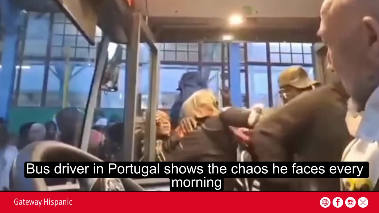 Bus driver in Portugal shows the chaos he faces every morning