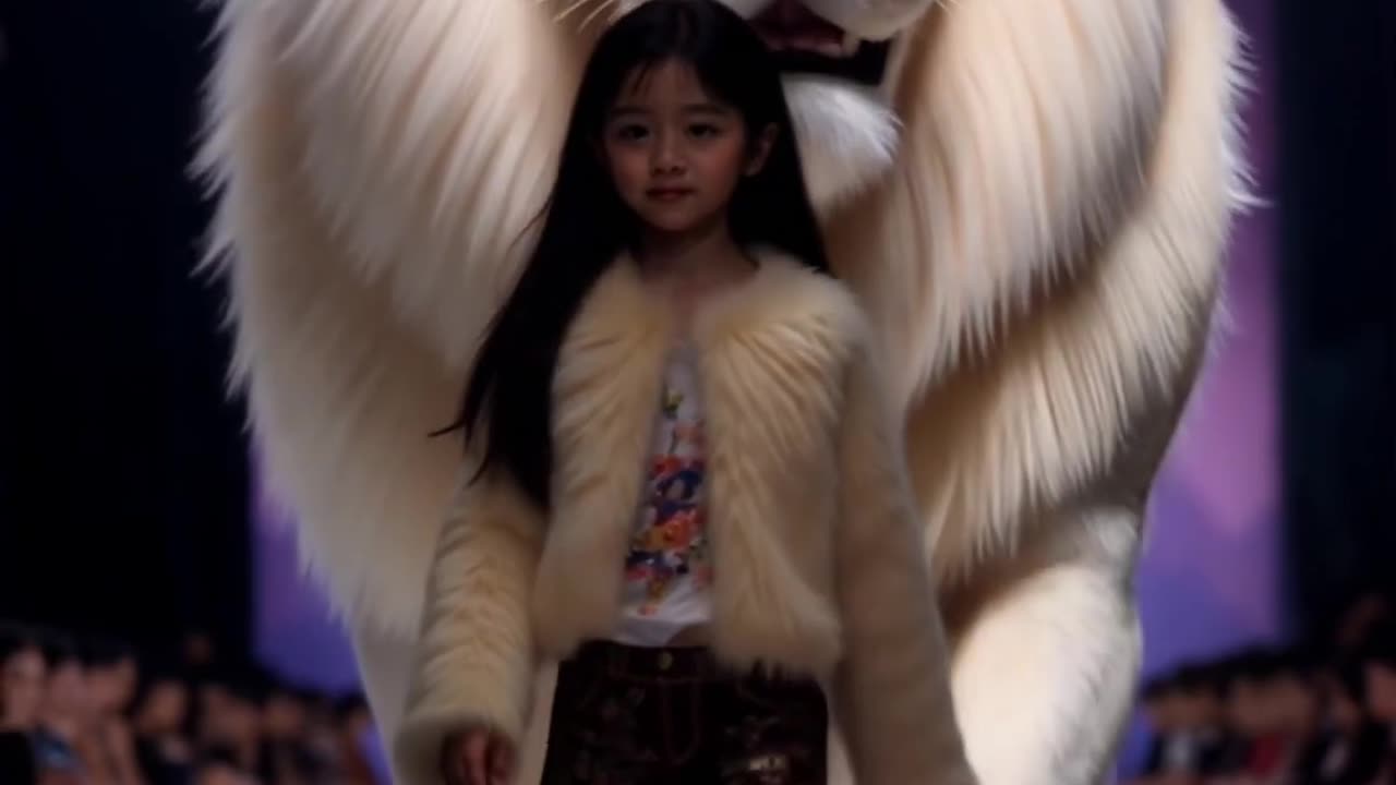 Big lion __Cute baby fashion show on AGT #lion #baby #agt #shorts #rksedit