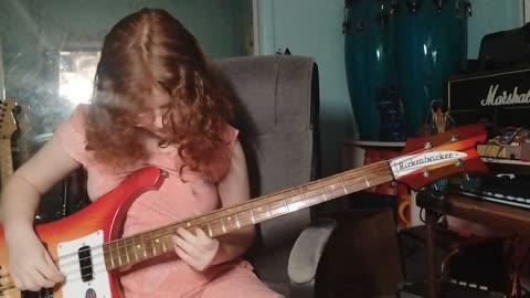 Black Widow/Alice Cooper bass play along by Cara.