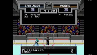 NHL '94 Franchise Mode 1991 Playoffs R1 G5 - Len the Lengend (SJ) at NewJerseyKiller(VEG)