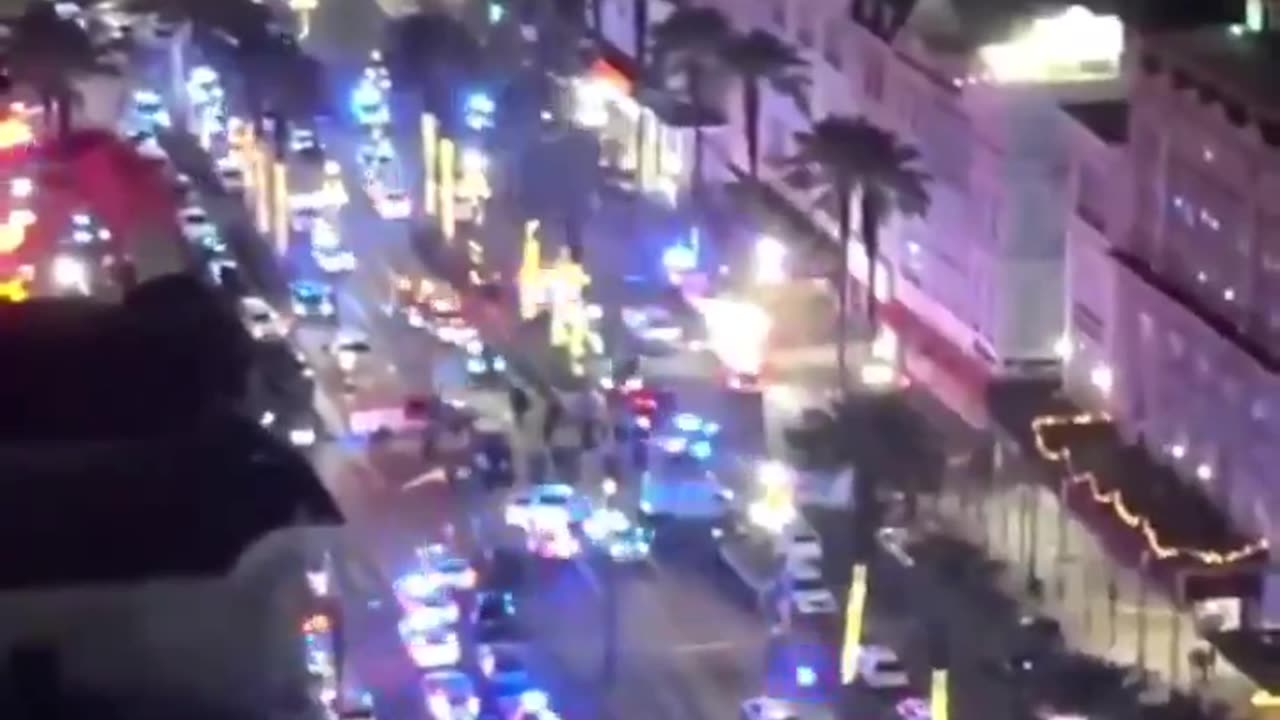 New Orleans street, 4 packages detonated on Bourbon St by police. Suspect wearing full body armor