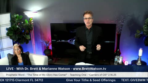 LIVE - Dr. Brett Watson & Marianne Watson - Week 1 - "Carriers of The Oil!"