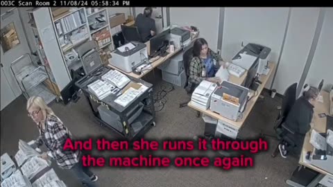 Orange County, California poll worker caught TRIPLE scanning ballots on Nov 8, 2024. Election Fraud