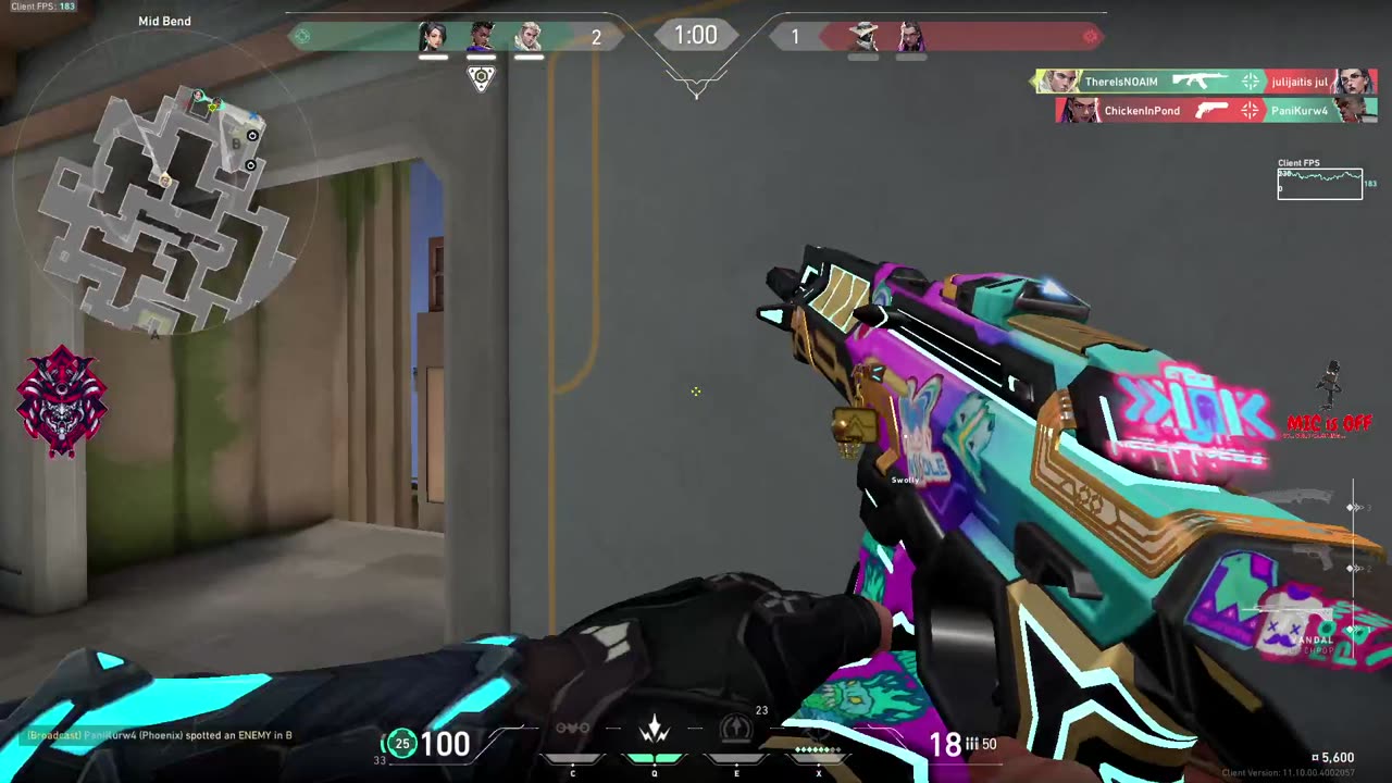 You don't need bullets to win the round in Valorant ...