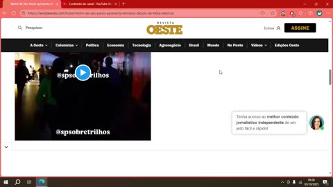 Metrô de São Paulo apresenta lentidão depois de falha elétrica.mp4