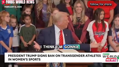 President Trump signs Order banning men in women's sports