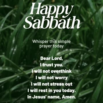HAPPY SABBATH DAY