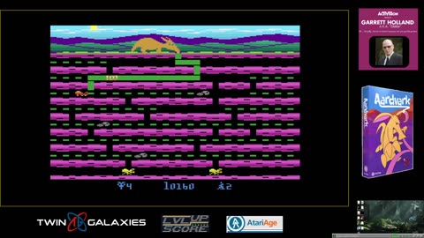 Atari 2600 EMU - Aardvark - Game WILD 1 / HILL 1 / 5 LIVES / EXTRA @ 20K - 110,690