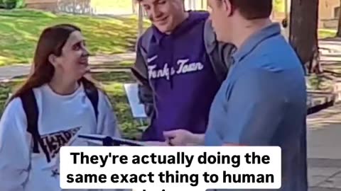 Pro choice students at TCU - Texas Christian University sign a petition to save new born puppies