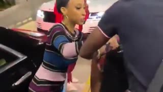 Wild animals attack, gas station