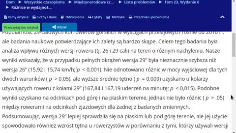 Rower koła 26 vs 29 - "badania naukowe" porównanie