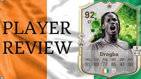 92 GRASSROOT GREATS ICON DROGBA PLAYER REVIEW! FC 25 ULTIMATE TEAM