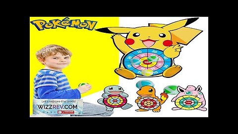 Pokemon Children Cartoon Pikachu Squirtle Dart Board Sticky Ball Family Sports Game Review