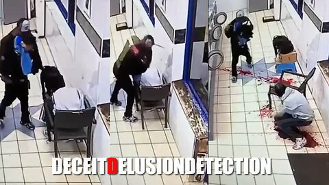 A black suspect brutally stabs and kills a sleeping white man inside a laundry mat