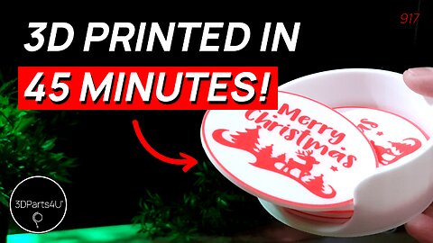 🎄 Christmas Coasters - Multicolor 3D Prints - Multicolor 3D Printer - Bambulab A1 Mini