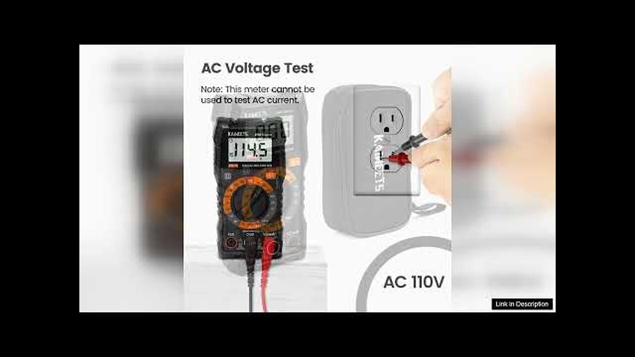 EU Direct KAIWEETS KM100 Digital Multimeter AC/DC Voltage DC Current Resistance Tester Review