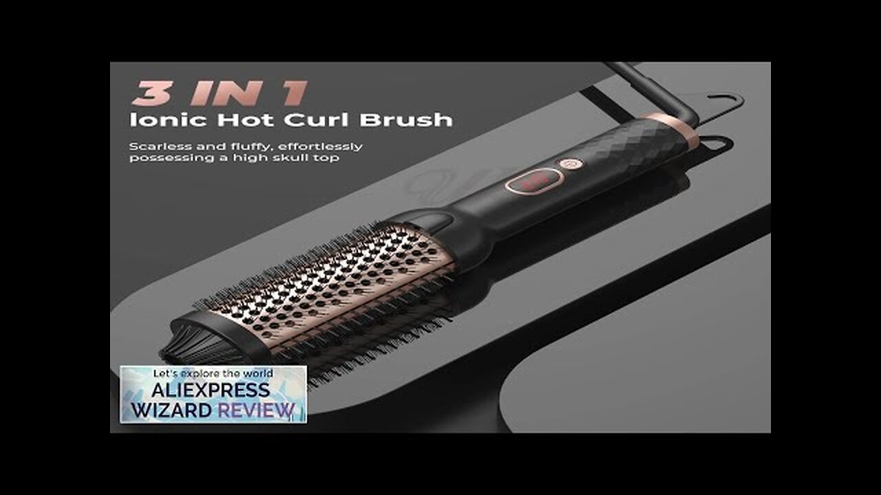 3 IN 1 Hot Curl Brushhot comb for wighair styling toolsProfessional curly Review