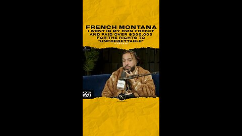 @frenchmontana I went in my own pocket and paid over $300,000 for the rights to “Unforgettable”.