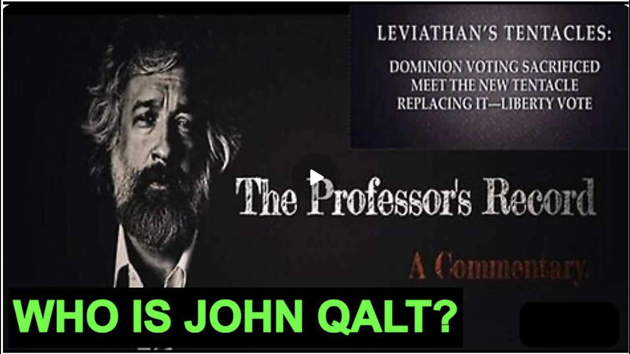 PROFESSOR DAVID CLEMENTS- The TRUTH About " Liberty Vote " WHO IS JOHN QALT? JUAN O'SAVIN