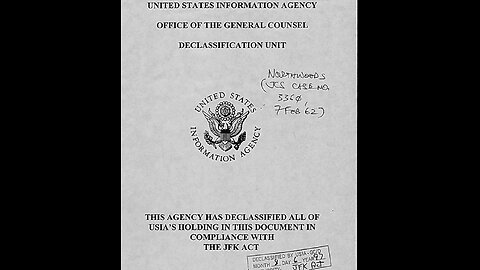 Reading Operation Northwoods Unclassified document: