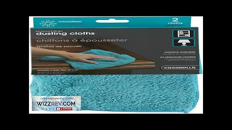 Casabella Microfiber 12" x 14" Cloth Pack of 2 Blue Dusting 2 Review